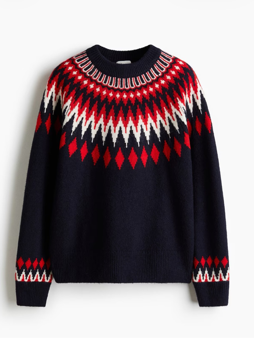 Jacquard-Knit Sweater